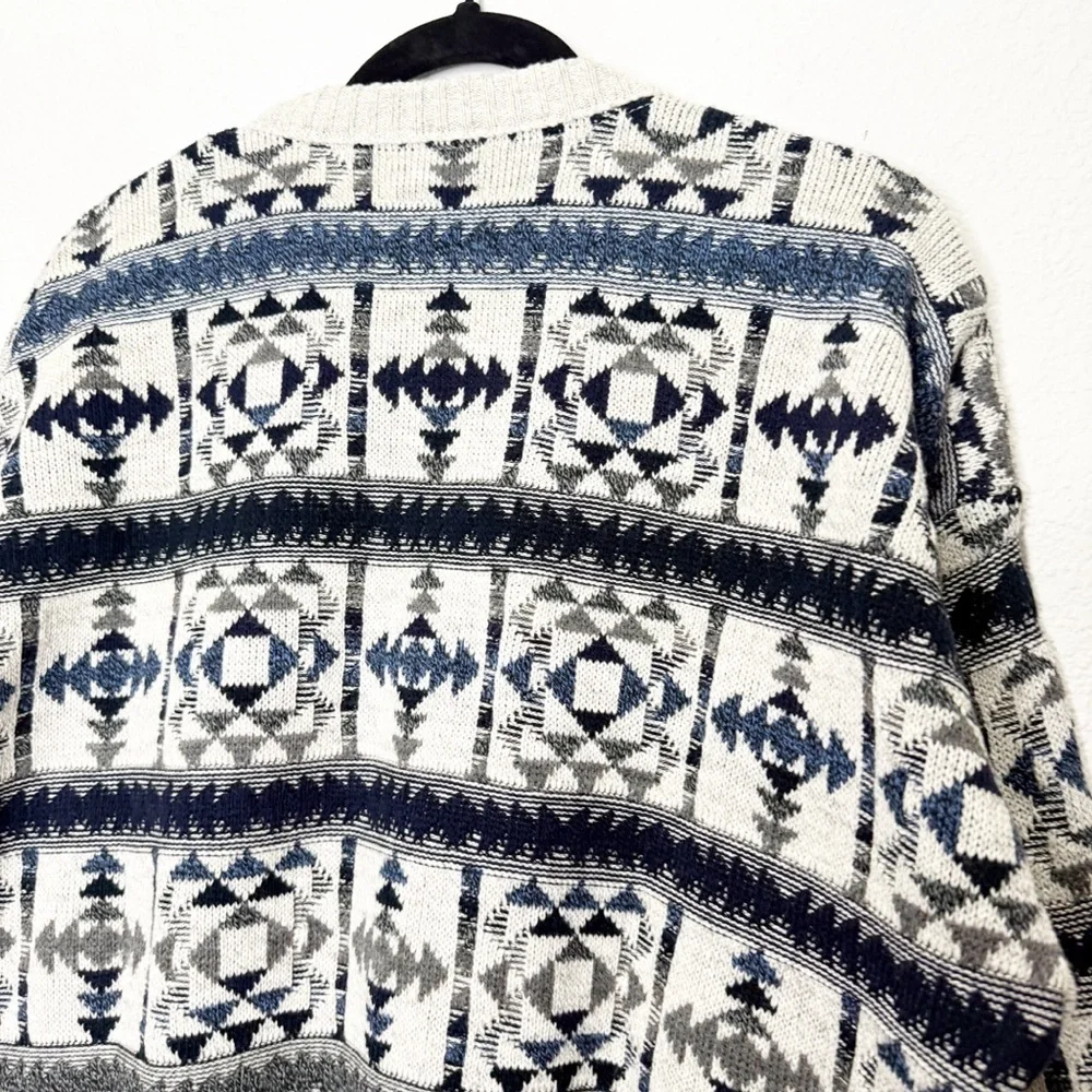 Vintage St. John’s Bay Fisherman Sweater Geometric Crew Neck